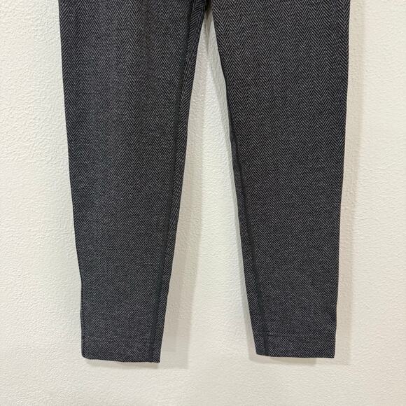 Lululemon Jet Crop Slim Trouser Luon Heathered Herringbone Black Grey Size 4 - Picture 5 of 9
